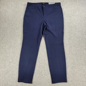 Talbots Lexington Womens‎ Pants 12 Navy Blue Front Pockets Skinny Dress Slacks